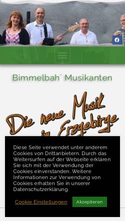 Vorschau der mobilen Webseite bimmelbah.de, Erzgebirgsgruppe Bimmelbah´