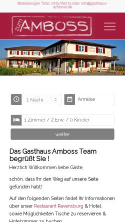 Vorschau der mobilen Webseite www.gasthaus-amboss.de, Gasthaus Pension Zum Amboss