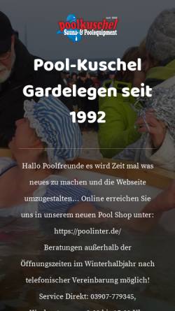 Vorschau der mobilen Webseite www.pool-kuschel.de, Unipool Fachhandel Kuschel