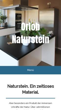 Vorschau der mobilen Webseite orlob-naturstein.de, Orlob Naturstein