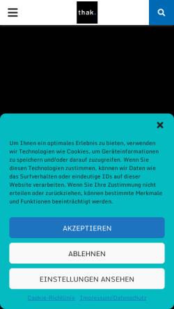 Vorschau der mobilen Webseite thak.de, Thak-Werbung und Kommunikation
