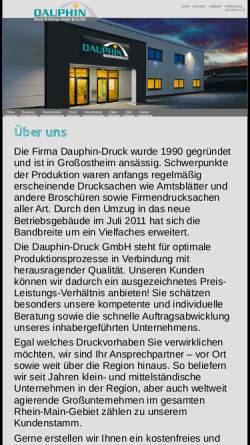 Vorschau der mobilen Webseite www.dauphin-druck.de, Dauphin Druck GmbH