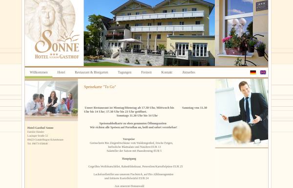 Vorschau von www.hotelgasthof-sonne.de, Hotel-Gasthof Sonne