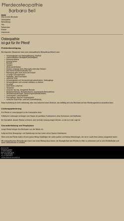 Vorschau der mobilen Webseite www.pferdeosteopathie.de, Barbara Bell