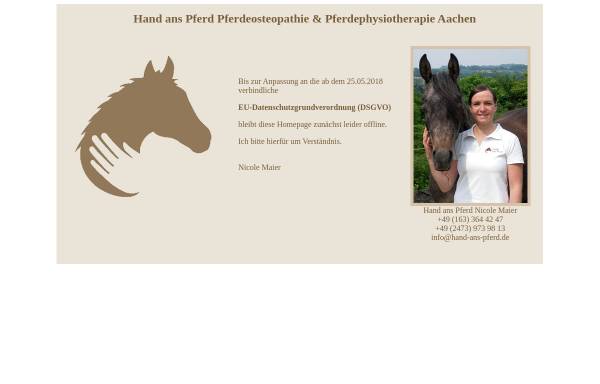 Vorschau von www.hand-ans-pferd.de, Hand ans Pferd