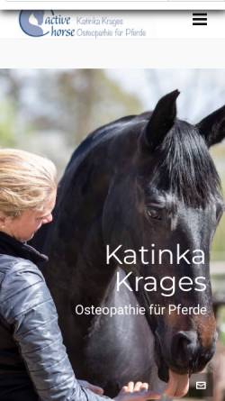 Vorschau der mobilen Webseite www.activehorse.de, Pferdeosteopathie Katinka Krages