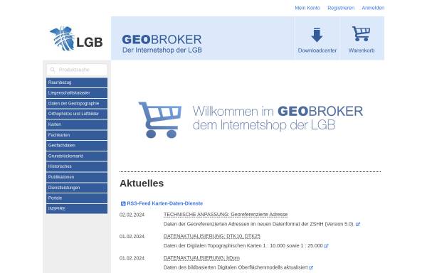 Vorschau von geobroker.geobasis-bb.de, Geobroker der Landesvermessung und Geobasisinformation Brandenburg
