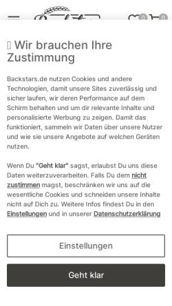 Vorschau der mobilen Webseite www.backstars.de, Backstars.de