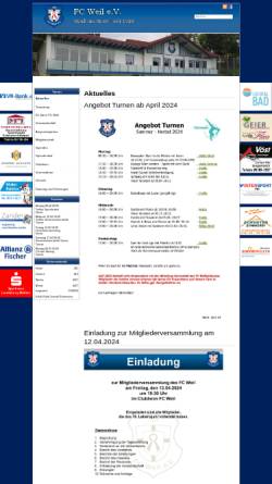 Vorschau der mobilen Webseite fcweil.de, FC Weil e. V.