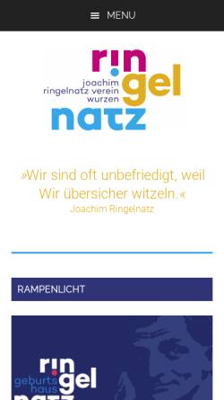 Vorschau der mobilen Webseite ringelnatz-verein.de, Joachim-Ringelnatz-Verein e.V.