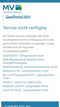 Vorschau der mobilen Webseite www.geodaten-mv.de, GeoPortal Mecklenburg-Vorpommern