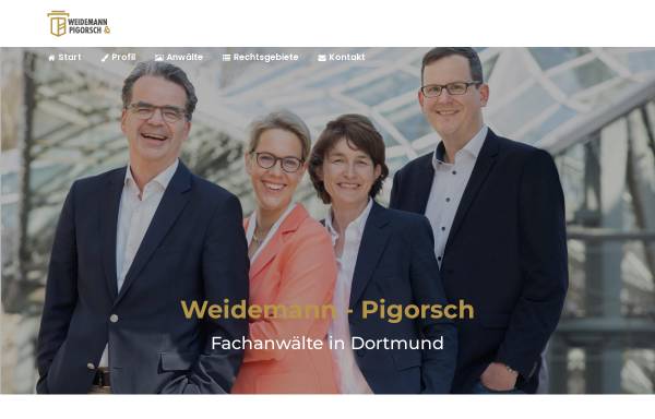 Vorschau von www.weidemann-pigorsch.de, Rechtsanwälte und Notare Weidemann und Pigorsch