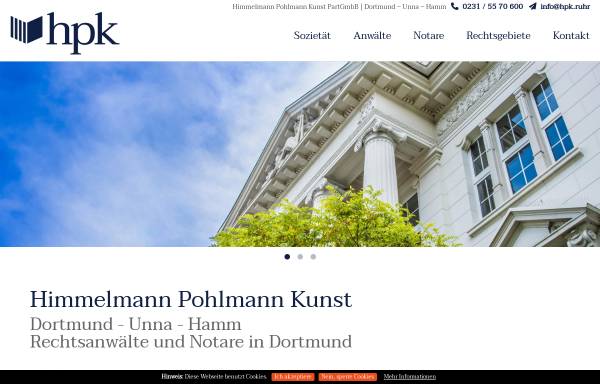 Vorschau von www.himmelmann-pohlmann.de, Rechtsanwalts- und Notarkanzlei Himmelmann und Pohlmann