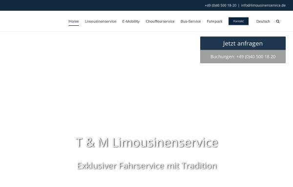 Vorschau von www.limousinenservice.de, T&M Limousinen Service GmbH
