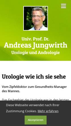 Vorschau der mobilen Webseite www.andrologie-jungwirth.at, Dr. Andreas Jungwirth