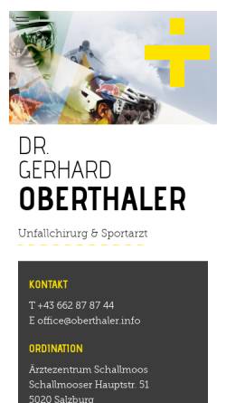 Vorschau der mobilen Webseite www.oberthaler.info, Dr. Gerhard Oberthaler
