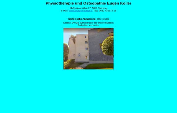 Vorschau von www.therapie-koller.at, Physiotherapeut Eugen Koller