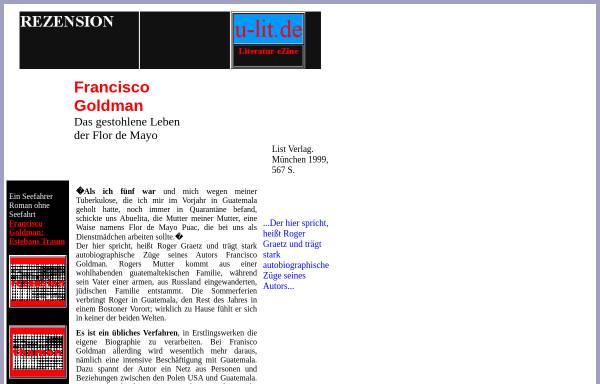 Vorschau von www.u-lit.de, Goldman: Das gestohlene Leben der Flor de Mayo