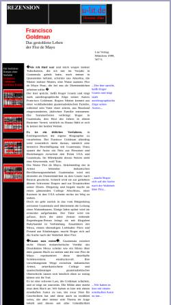 Vorschau der mobilen Webseite www.u-lit.de, Goldman: Das gestohlene Leben der Flor de Mayo