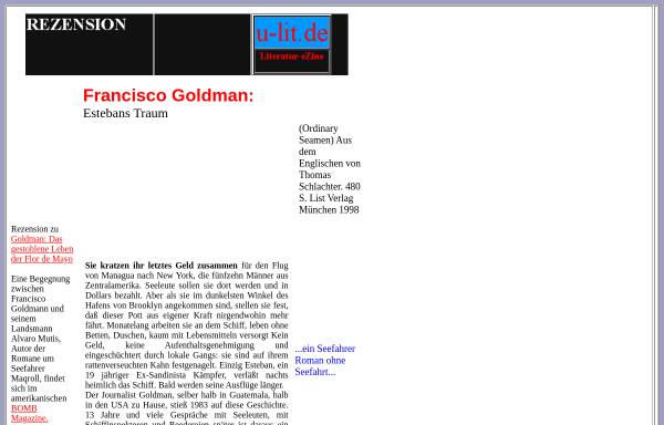 Vorschau von www.u-lit.de, Goldman: Estebans Traum