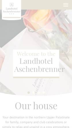 Vorschau der mobilen Webseite www.landhotel-aschenbrenner.de, Landhotel Aschenbrenner