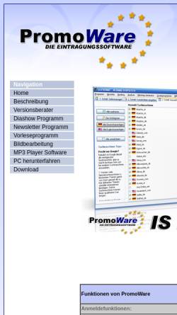 Vorschau der mobilen Webseite www.promoware.de, PromoWare (IOK InterNetworking Services)