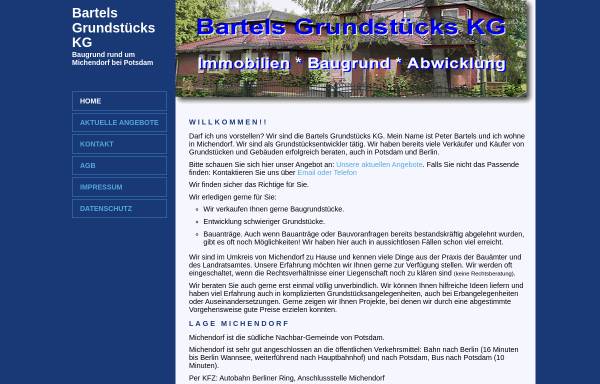 Vorschau von www.bartelsbaugrund.de, Bartels Grundstuecks KG