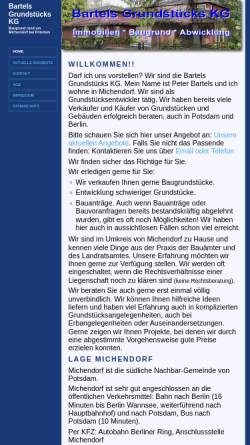 Vorschau der mobilen Webseite www.bartelsbaugrund.de, Bartels Grundstuecks KG