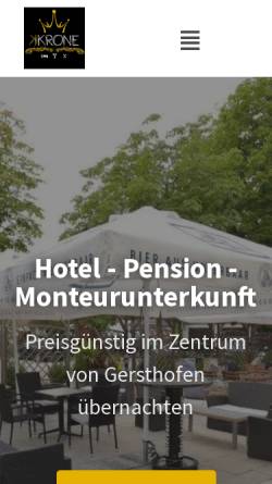 Vorschau der mobilen Webseite www.gasthof-kaiserkrone.de, Gasthof Hotel Zur Kaiserkrone