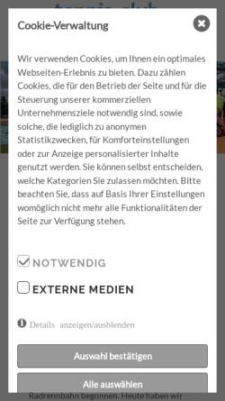 Vorschau der mobilen Webseite www.tc-biederitz.de, TC Biederitz