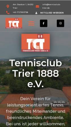 Vorschau der mobilen Webseite tennisclub-trier.de, TC Trier 1888 e.V.