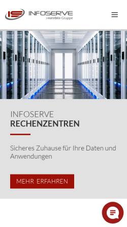 Vorschau der mobilen Webseite www.infos.de, Infoserve GmbH