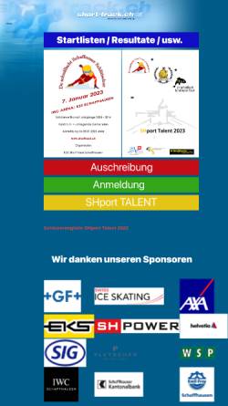 Vorschau der mobilen Webseite www.shorttrack.ch, Offizielle Shorttrack Seite der Schweiz