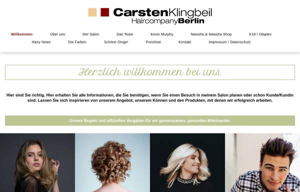 Vorschau von www.haircompany-berlin.de, Carsten Klingbeil Hair Company