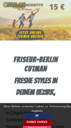 Vorschau der mobilen Webseite cutman-friseur.de, Cutman Friseur