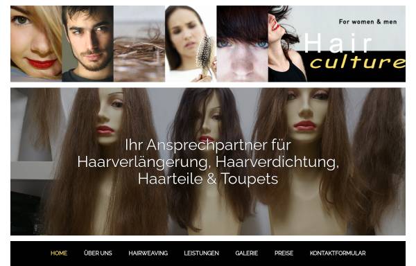 Vorschau von www.hairculture.de, Haarstudio S.Tudyka