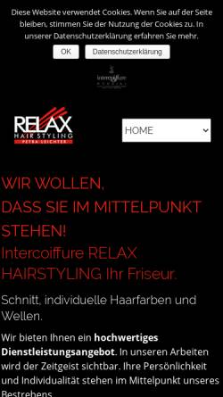 Vorschau der mobilen Webseite relax-hairstyling.de, Relax Hair Styling