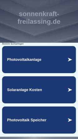 Vorschau der mobilen Webseite www.sonnenkraft-freilassing.de, Bürgersonnenkraftwerke Freilassing GdR