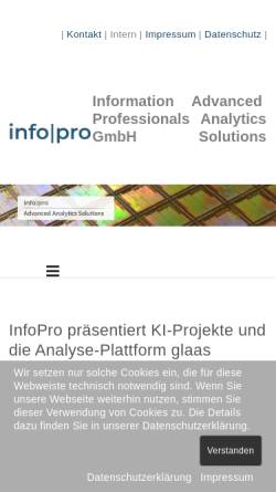 Vorschau der mobilen Webseite infopro-gmbh.de, Information Professionals GmbH