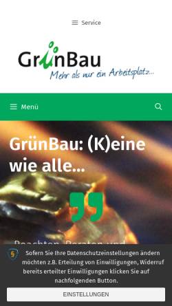 Vorschau der mobilen Webseite gruenbau-dortmund.de, GrünBau GmbH