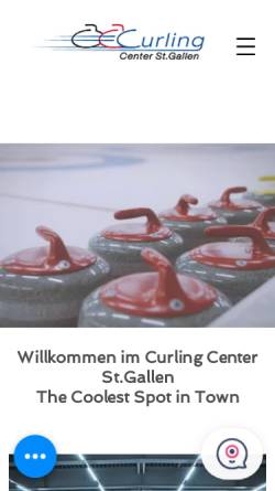 Vorschau der mobilen Webseite www.curling-stgallen.ch, Curling Center St. Gallen