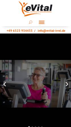 Vorschau der mobilen Webseite www.evital-irrel.de, eVital Ihr Fitness- & Gesundheitsstudio