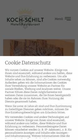 Vorschau der mobilen Webseite www.koch-schilt.de, Hotel-Restaurant Koch-Schilt