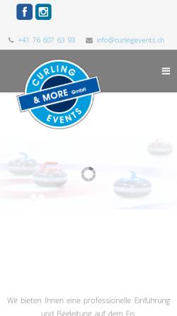 Vorschau der mobilen Webseite www.curlingevents.ch, Curlingevents