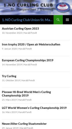 Vorschau der mobilen Webseite curling.at, ÖCV - Österreichischer Curling Verband