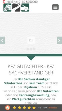 Vorschau der mobilen Webseite www.gutachten.ag, Kfz Gutachter Schäfertöns