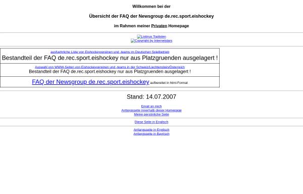 Vorschau von www.muc.de, Eishockey Faq und Vereine
