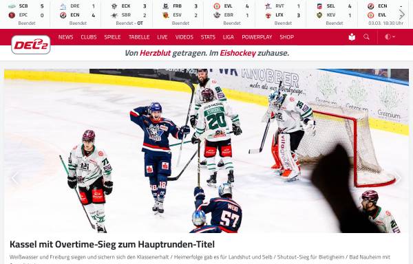 Vorschau von www.esbg.de, Eishockey Spielbetriebsgesellschaft