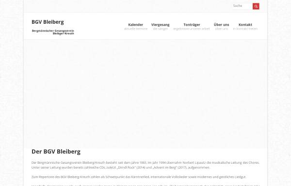 Vorschau von bgv-bleiberg.at, Bergmännischer Gesangsverein Bleiberg-Kreuth
