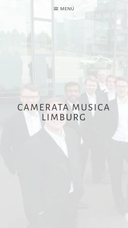 Vorschau der mobilen Webseite www.camerata-musica.com, Camerata Musica Limburg e.V.